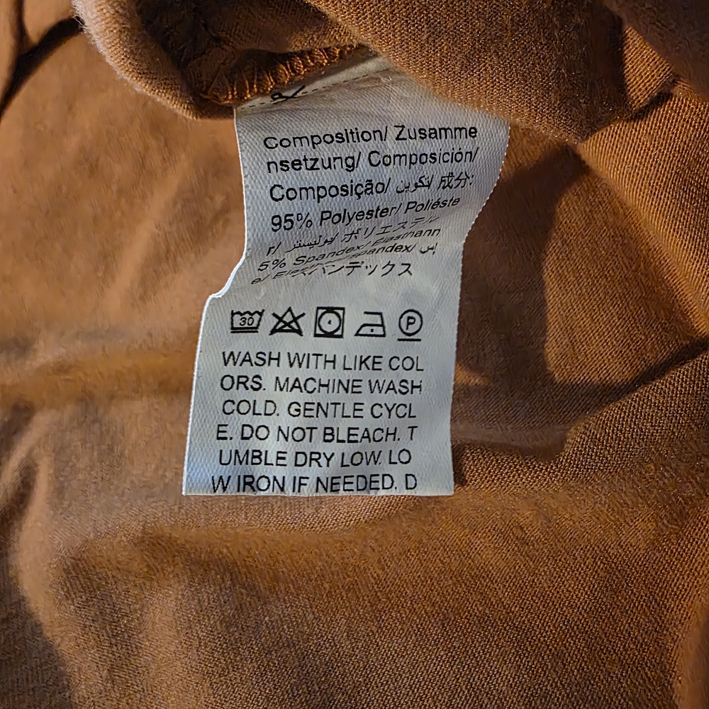 Spring Tie-Front Short Sleeve Midi Dress in Rust/Brown..NWOT - Picture 8 of 9